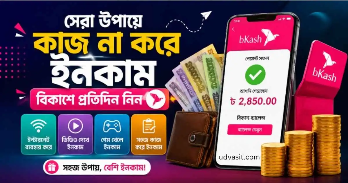 কাজ না করে ইনকাম বিকাশে প্রতিদিন