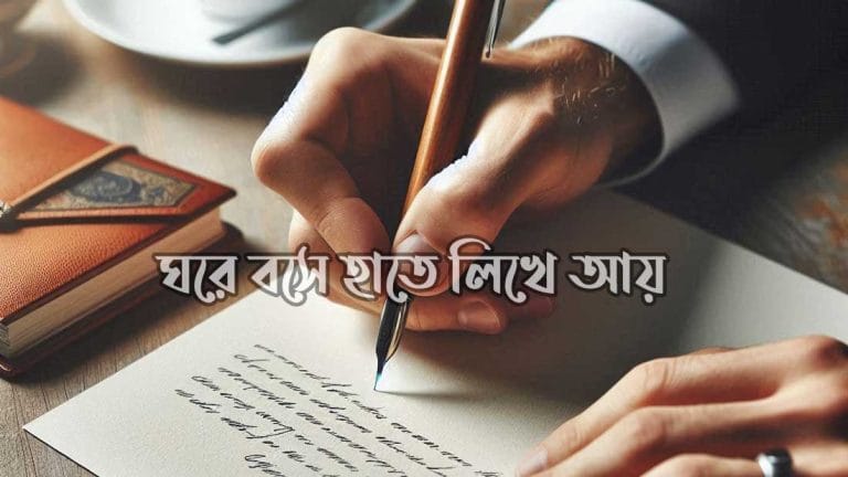 ঘরে বসে হাতে লিখে আয়