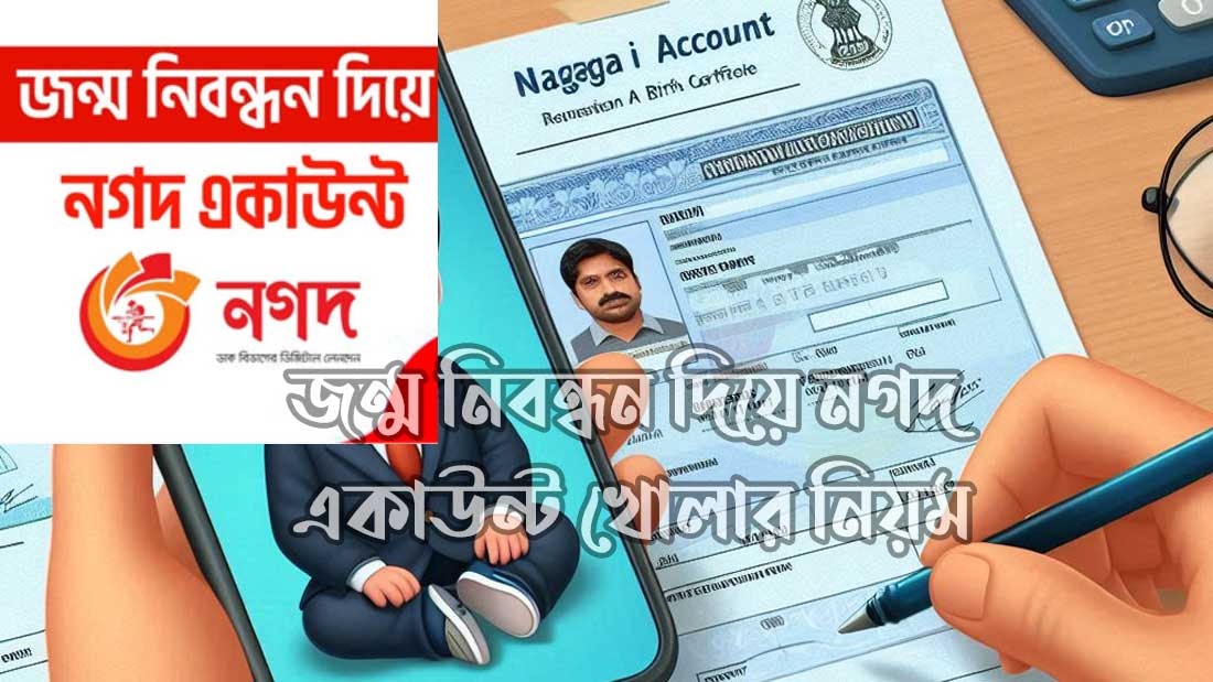 জন্ম নিবন্ধন দিয়ে নগদ একাউন্ট খোলার নিয়ম