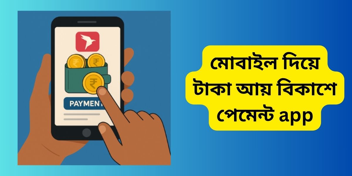 মোবাইল দিয়ে টাকা আয় বিকাশে পেমেন্ট app