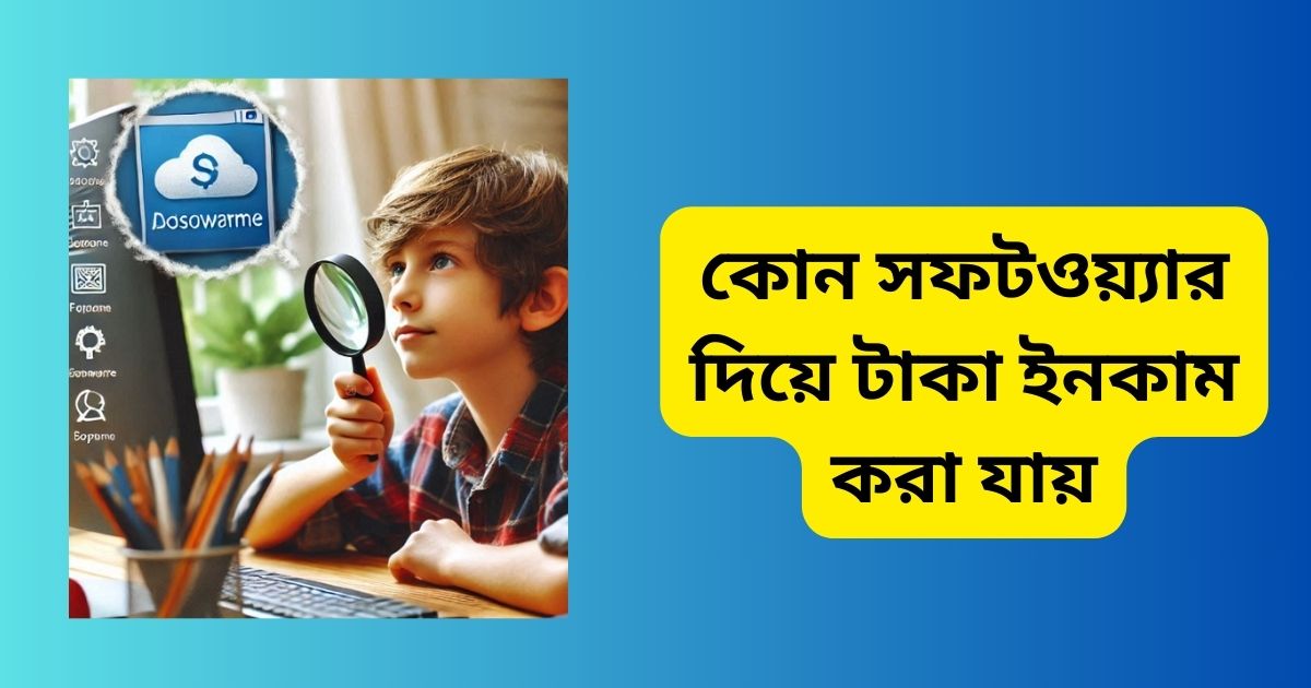 কোন সফটওয়্যার দিয়ে টাকা ইনকাম করা যায়
