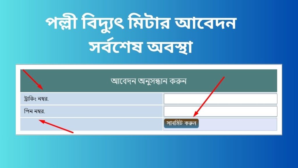 পল্লী বিদ্যুৎ মিটার আবেদন সর্বশেষ অবস্থা