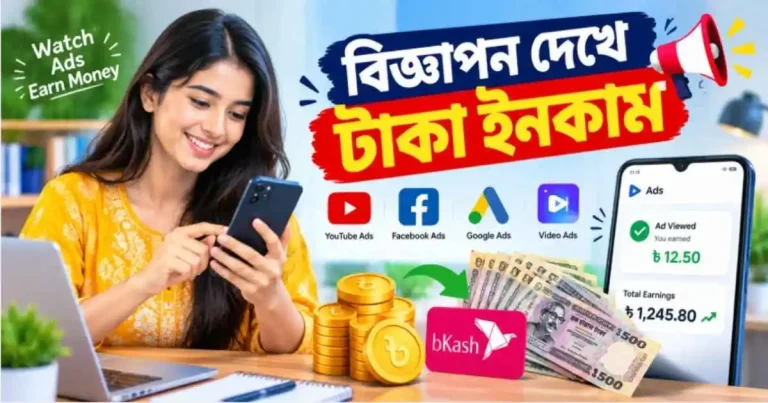 বিজ্ঞাপন দেখে টাকা ইনকাম