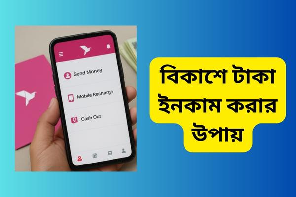 বিকাশে টাকা ইনকাম করার উপায়
