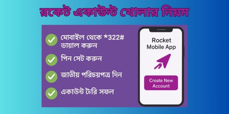 রকেট একাউন্ট খোলার নিয়ম | রকেট একাউন্ট বন্ধ করার নিয়ম রকেট একাউন্ট খোলার নিয়ম