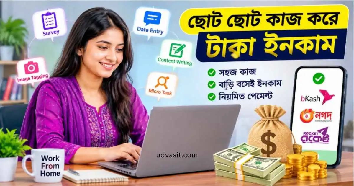 ছোট ছোট কাজ করে টাকা ইনকাম