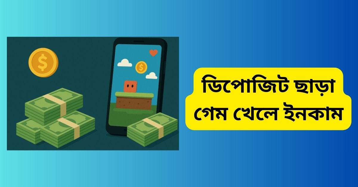 ডিপোজিট ছাড়া গেম খেলে ইনকাম
