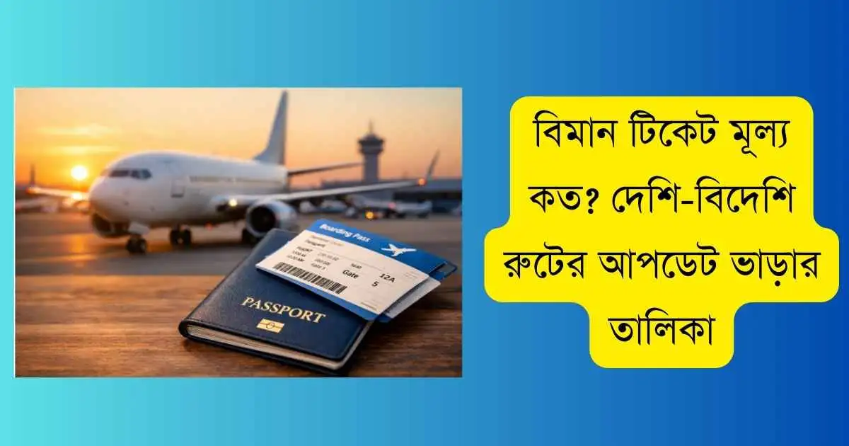 বিমান টিকেট মূল্য কত? দেশি-বিদেশি রুটের আপডেট ভাড়ার তালিকা