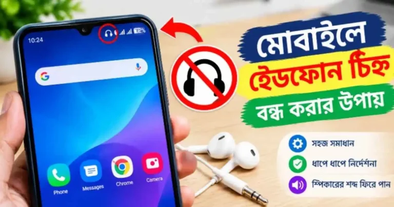 মোবাইলে হেডফোন চিহ্ন বন্ধ করার উপায়