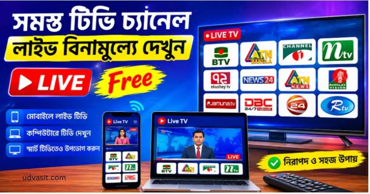 সমস্ত টিভি চ্যানেল লাইভ বিনামূল্যে